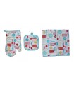 Set de Cocina 4 Piezas Mod. 61417, Bh Textil