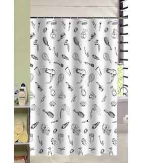 Cortina Confeccionada Baño Mod. 91340, Bh Textil.