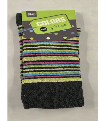 Calcetín Señora Estampado Mod. RAYAS (3415), Posets