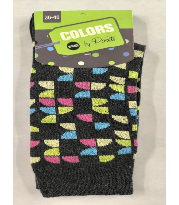 Calcetín Señora Estampado Mod. GEOMETRICO (3415), Posets