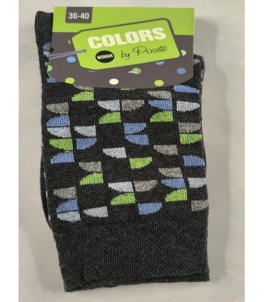 Calcetín Señora Estampado Mod. GEOMETRICO (3415), Posets