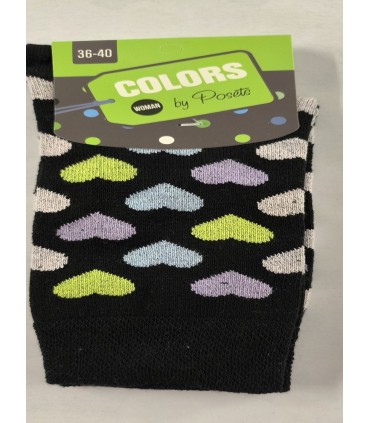 Calcetín Señora Estampado Mod. CORAZON (3414), Posets