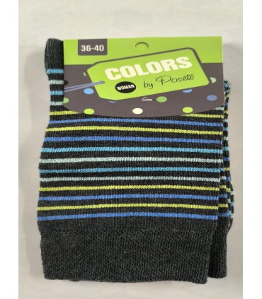 Calcetín Señora Estampado Mod. RAYAS (3414), Posets