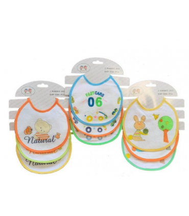 Juego baberos 3 piezas multicolor, Mod. 9203