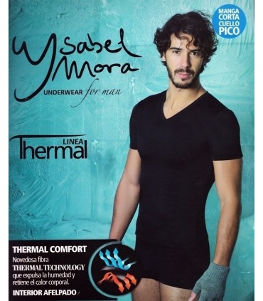 Camiseta interior termal manga corta hombre, Mod. 70100, Isabel Mora