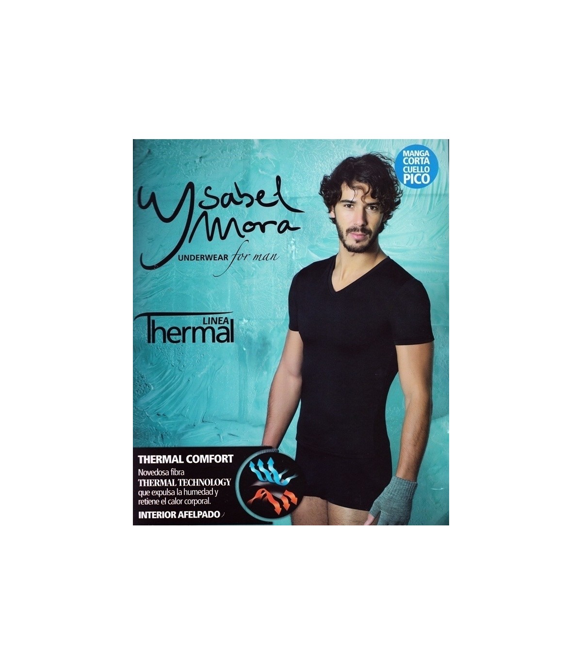 Camiseta térmica hombre cuello pico Ysabel Mora. – www.