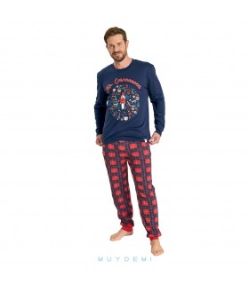 Pijama Hombre Algodón Navideño Mod. 350038, MUYDEMI