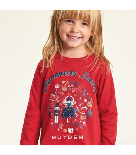 Pijama Niña Navidad Algodón Mod. 650043, MUYDEMI